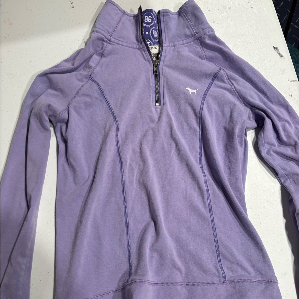 Victoria's Secret PINK Lavender Half-Zip Pullover